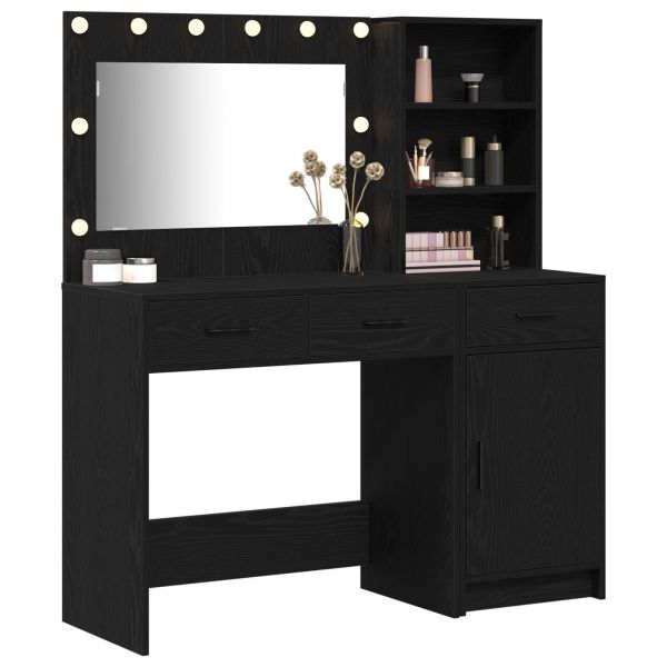 vidaXL Conjunto de 2 Carvalho Preto Aglomerado de Partículas, Vidro, Metal - 1333968450