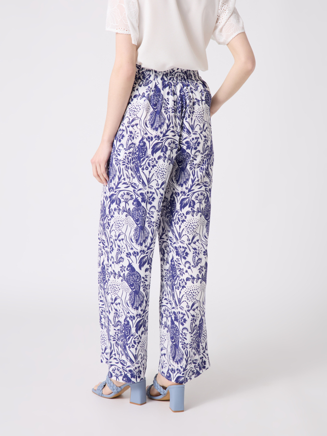 Pantalon large imprimé