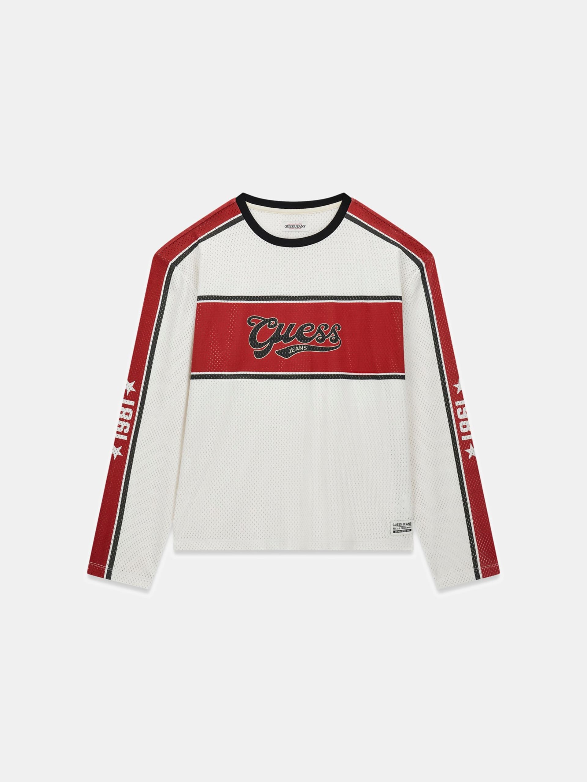Camiseta de malha com modelagem quadrada