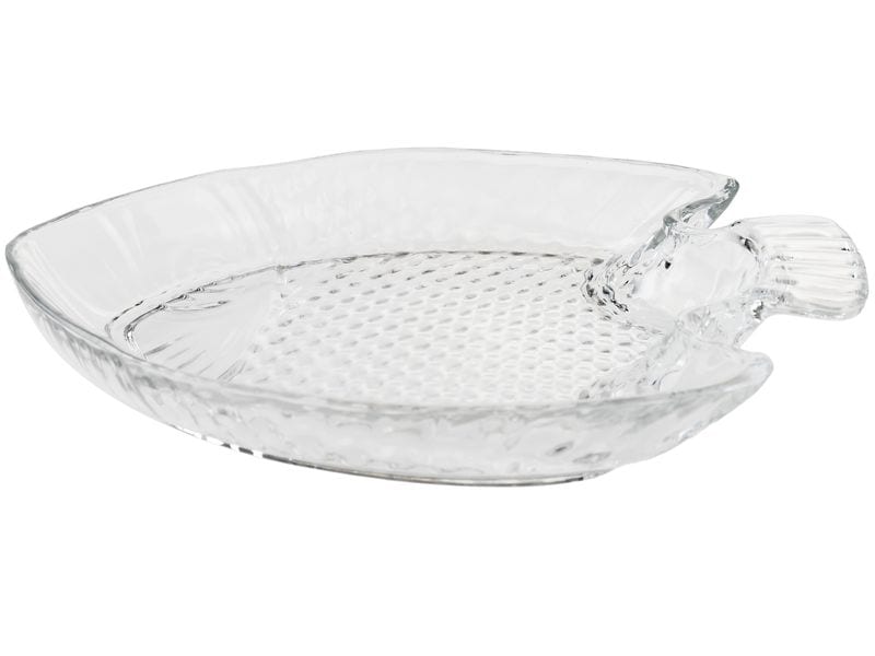 Glasi Hergiswil Servierplatte Fischschale Capri, 230x170 mm Glasschale in Fischform