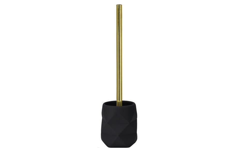 Toilettenbürste Golden Crackle Gold/Schwarz, PolyresinEleganter WC-Bürstenhalter