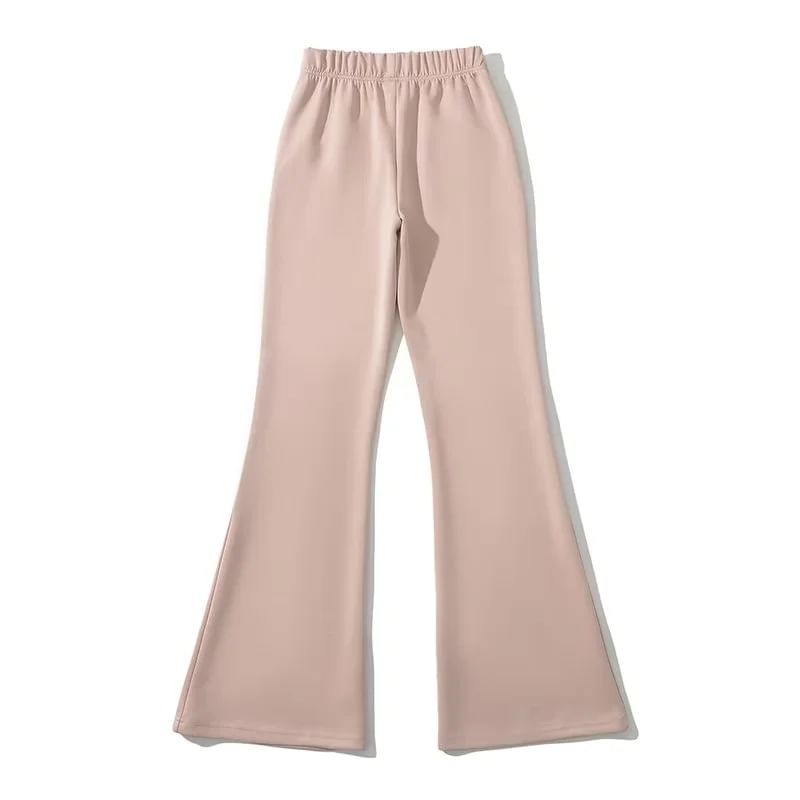 Asiris - High Rise gestreepte strik accent slim-fit wijde joggingbroek