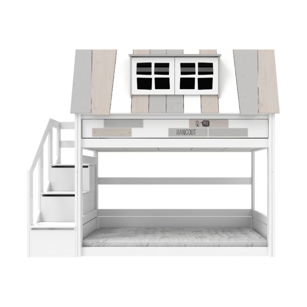 Life Time Laag Huisbed My Hangout - White Wash - Luxe Lattenbodem
