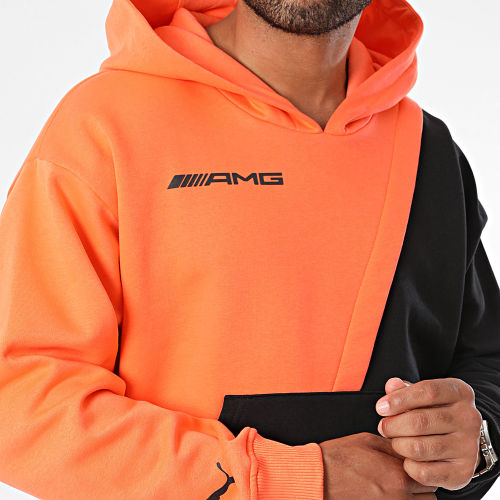 Sweat Capuche AMG Mercedes Statement 621188 Noir Orange