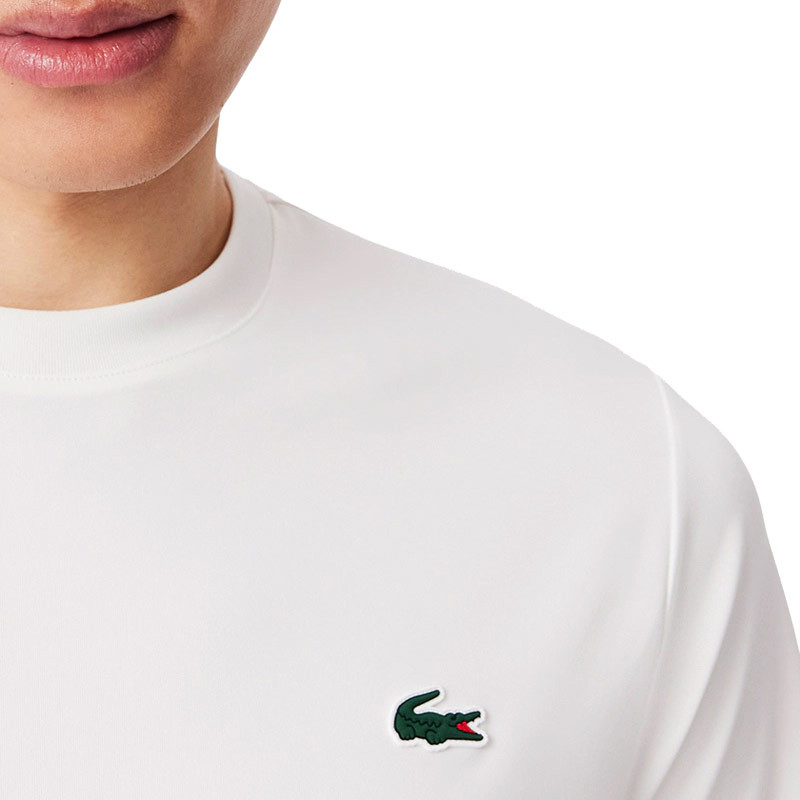 Tee-shirt Lacoste Stretch blanc avec protection UV