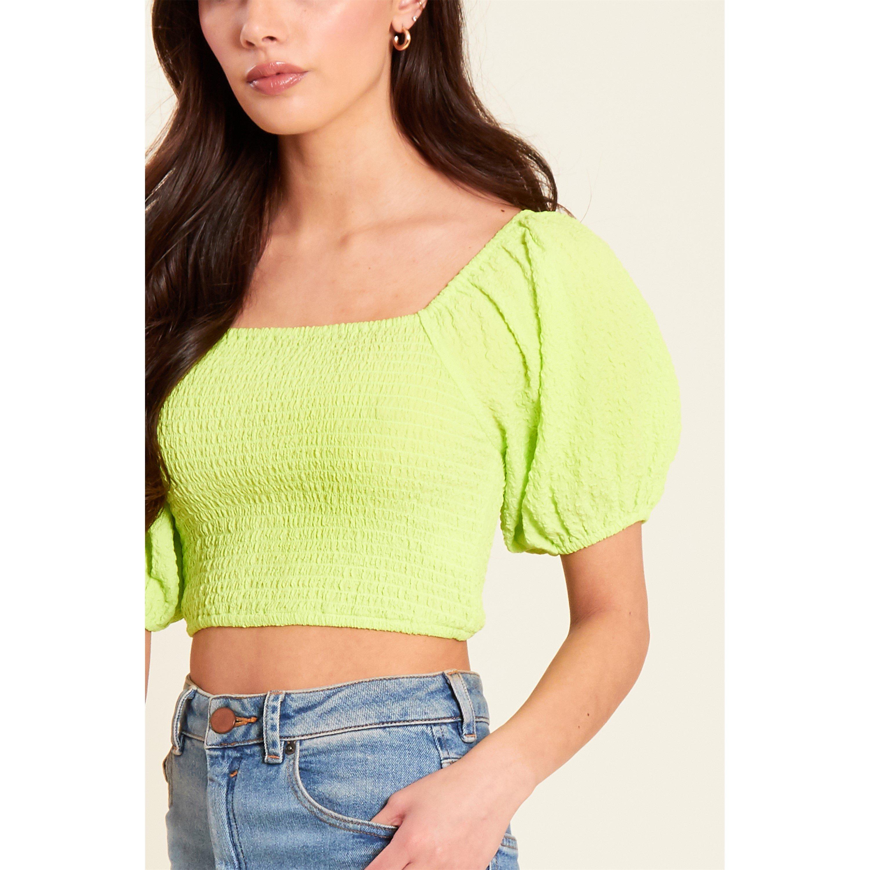 Be You BY Shirred Crop Top Womens