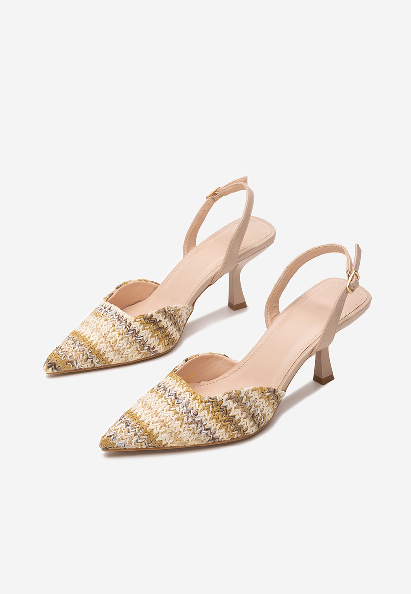 Chaussures à talon fin kaki Shemika