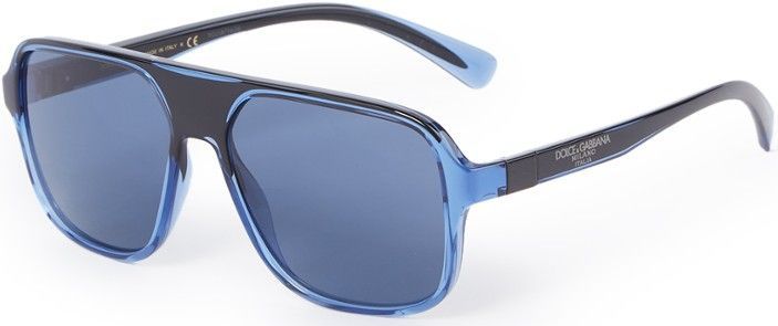 Dolce & Gabbana - DG6134 COD - Zonnebril - Transparant Blauw/Zwart - Oversized
