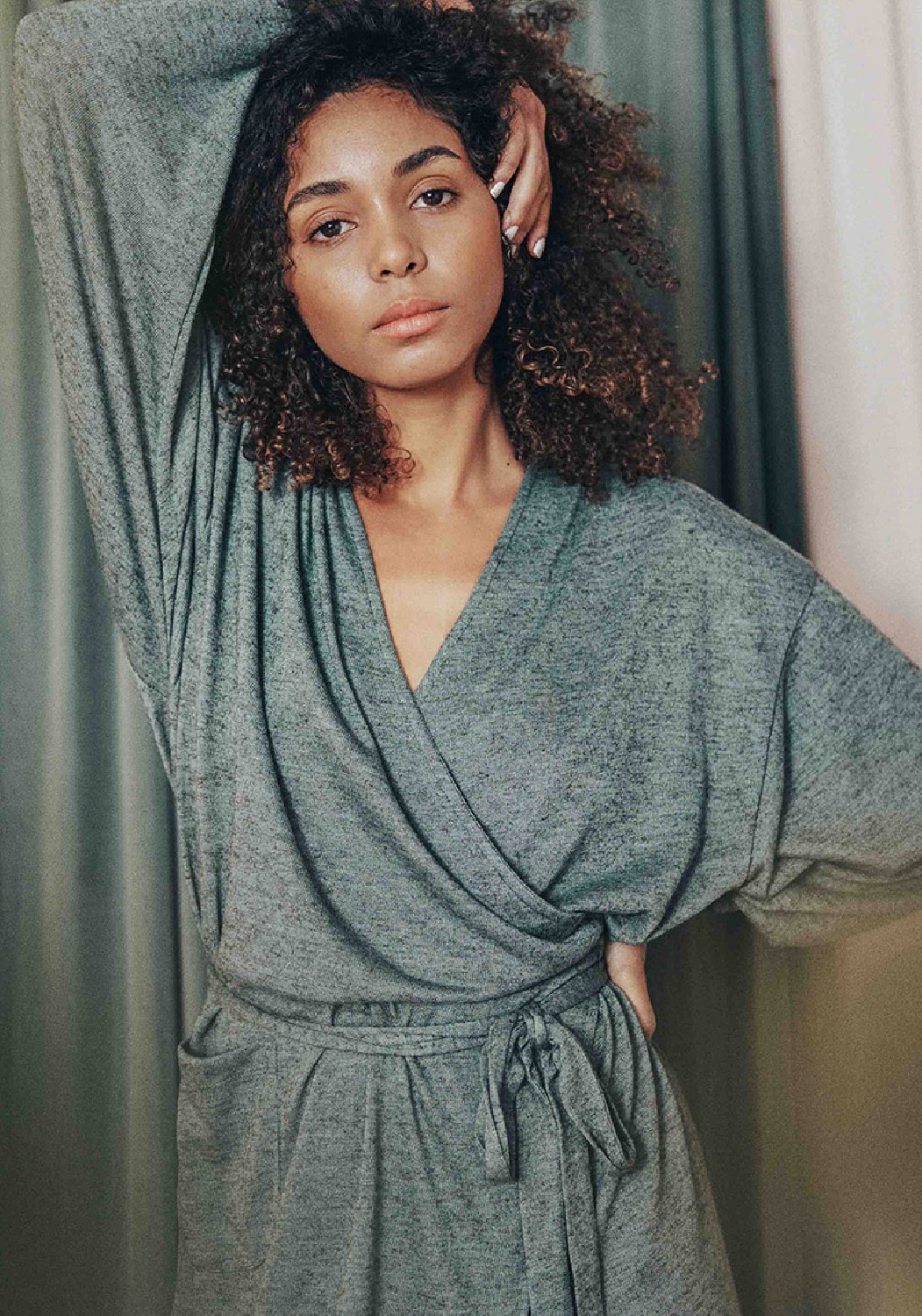 Cossac Wickel-Kleid Wrap Dress Sage Green
