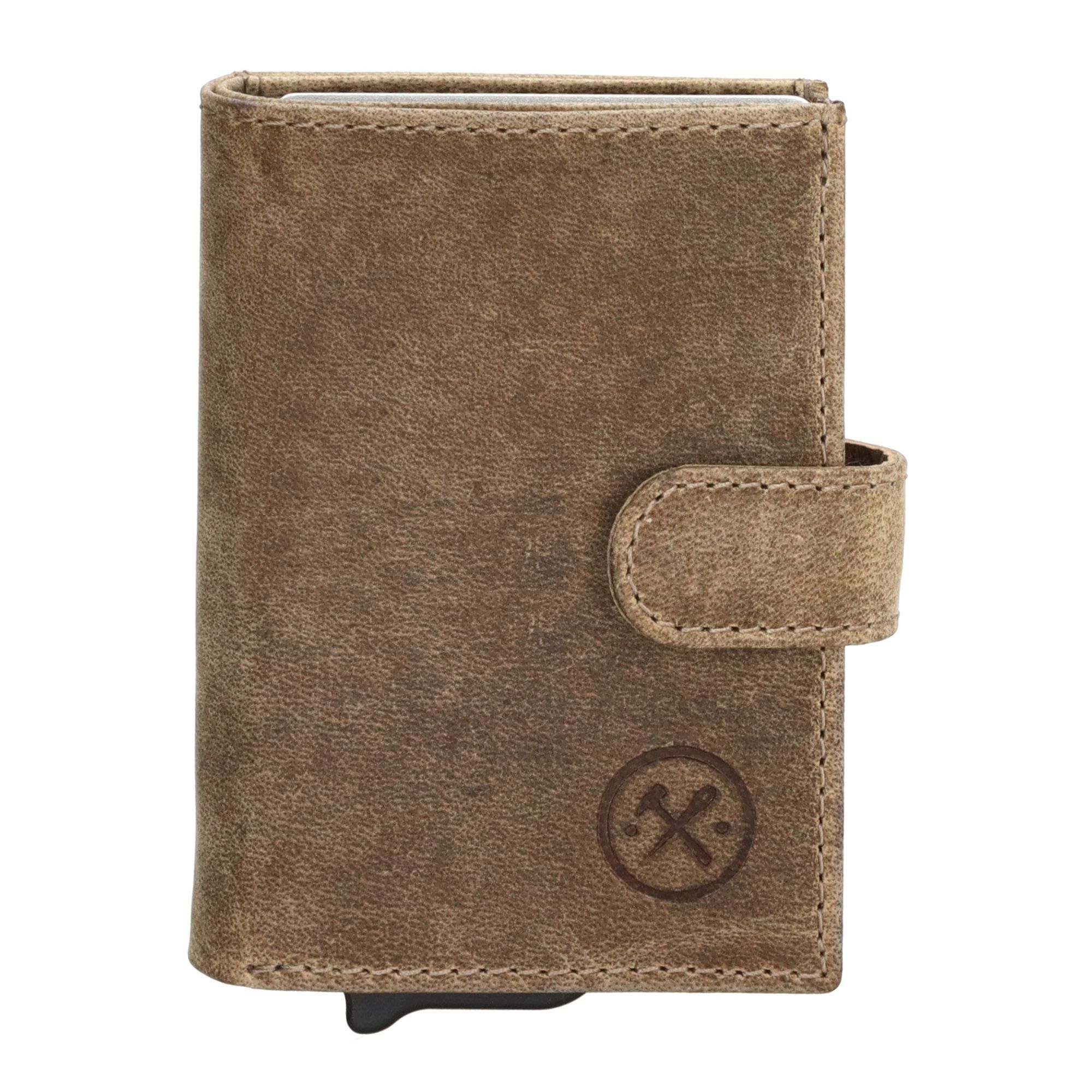 Hide & Stitches Idaho Safety Wallet Donkerzand