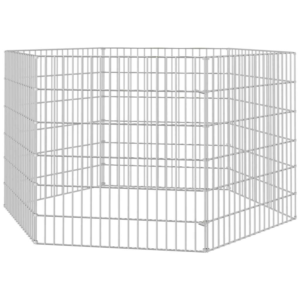 Cage à lapin 6 panneaux 54x60 cm fer galvanisé