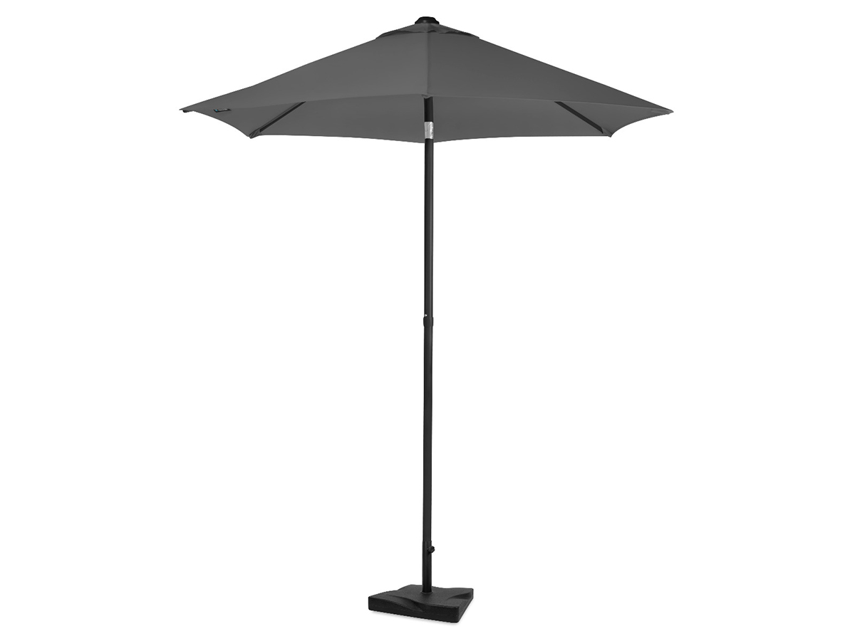 VONROC Torbole 200 cm Premium parasol inclusief voet - Grey