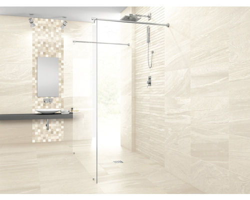 Porseleinen wand- en vloertegel Sahara crema 45 x 90 cm