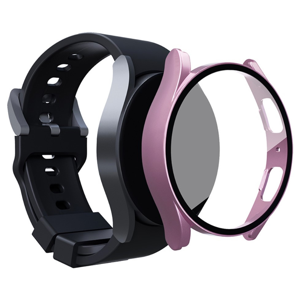 Samsung Galaxy Watch 5 / 4 (44 mm) Hardcase Bumper   Display Schutzglas - Roségold