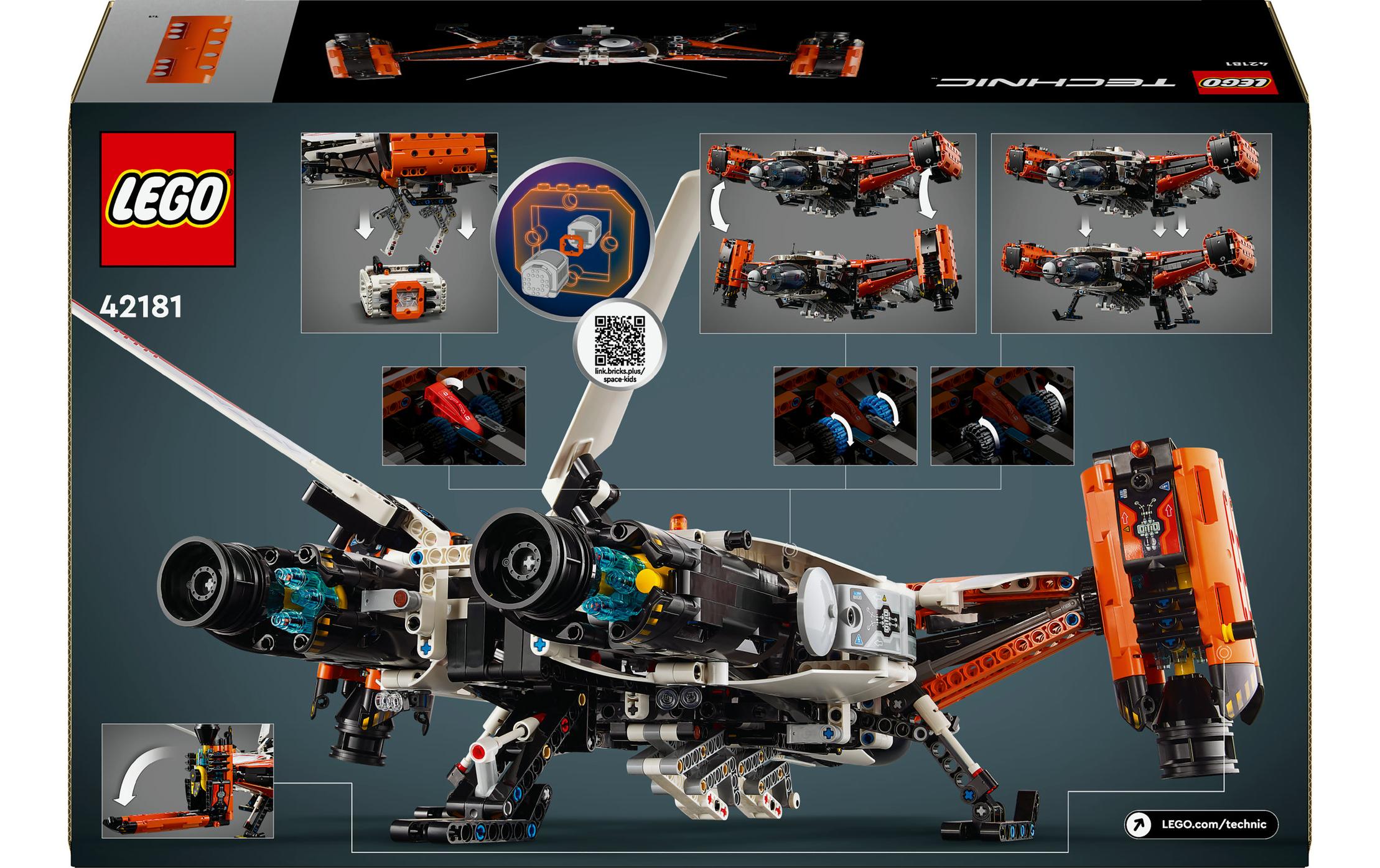 Technic VTOL Schwerlastraumfrachter LT81 42181Raumfahrt-Spielset mit coolen Funktionen