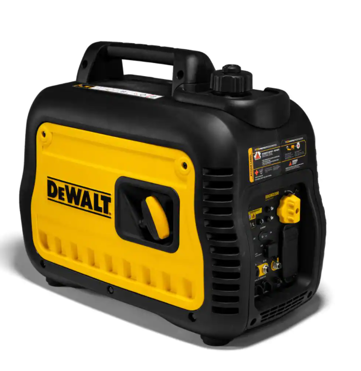 DEWALT Ultra Quiet 2200-Watt Recoil-Start Gas-Powered Inverter Generator with Auto Throttle & CO-PROTECT Technology, 50-ST