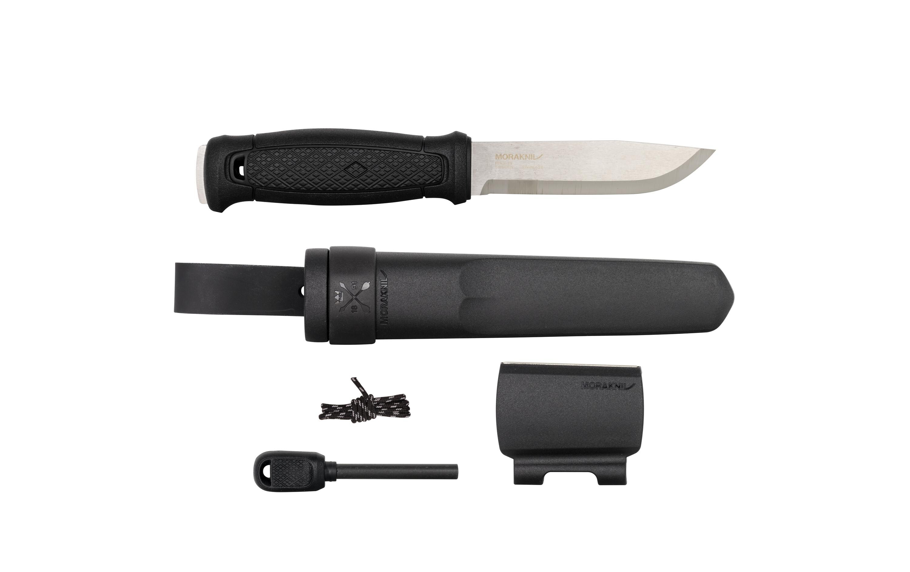 Survival Knife Garberg mit Survival Kit, (S), SchwarzAllround-Messer mit dicker Klinge