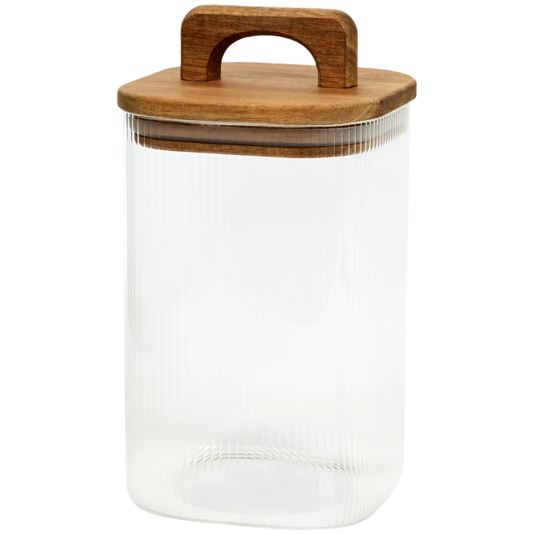 Glazen voorraadpot 1 liter | 10 x 10 x 18,5 cm