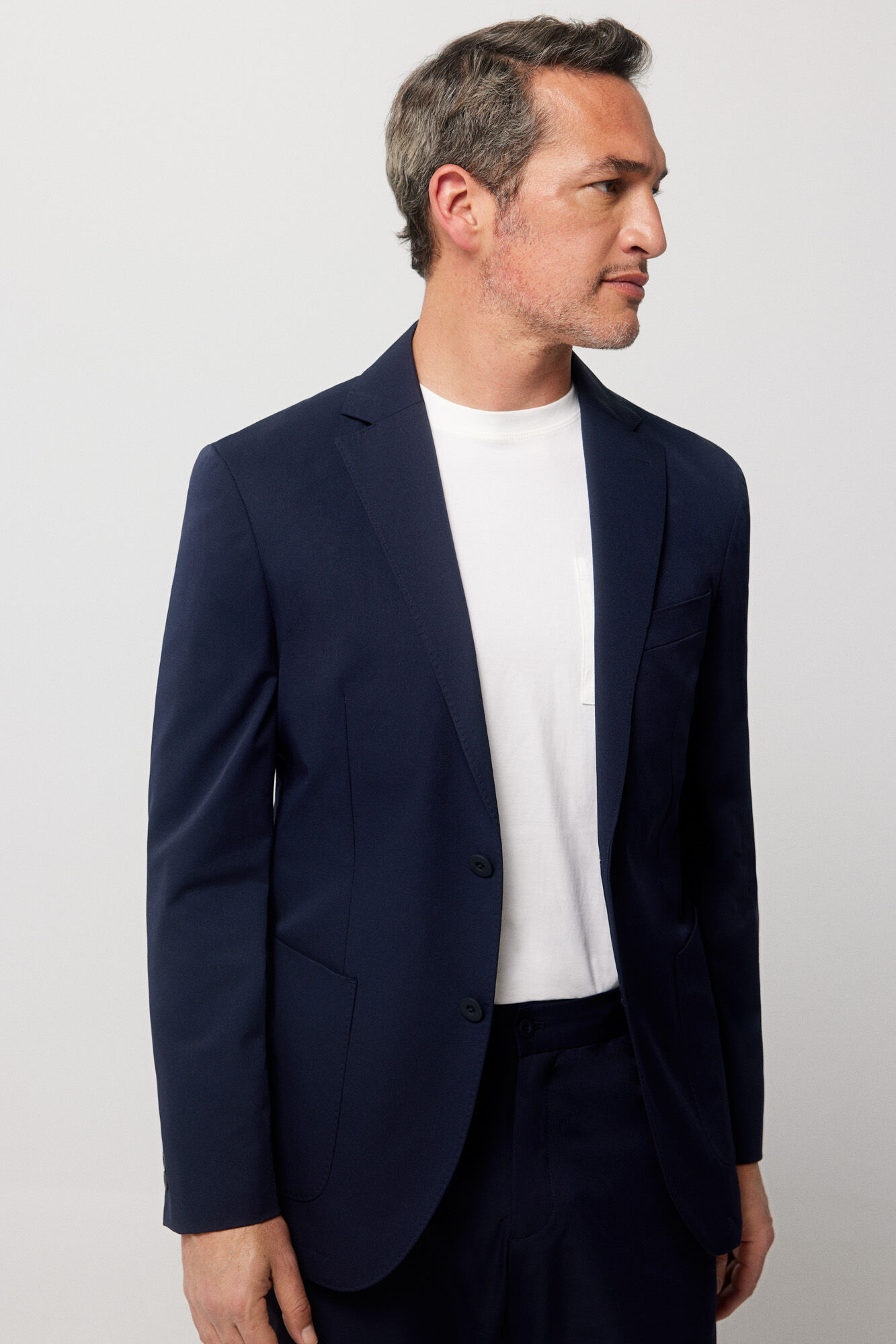 Jaqueta técnica slim - Azul marinho