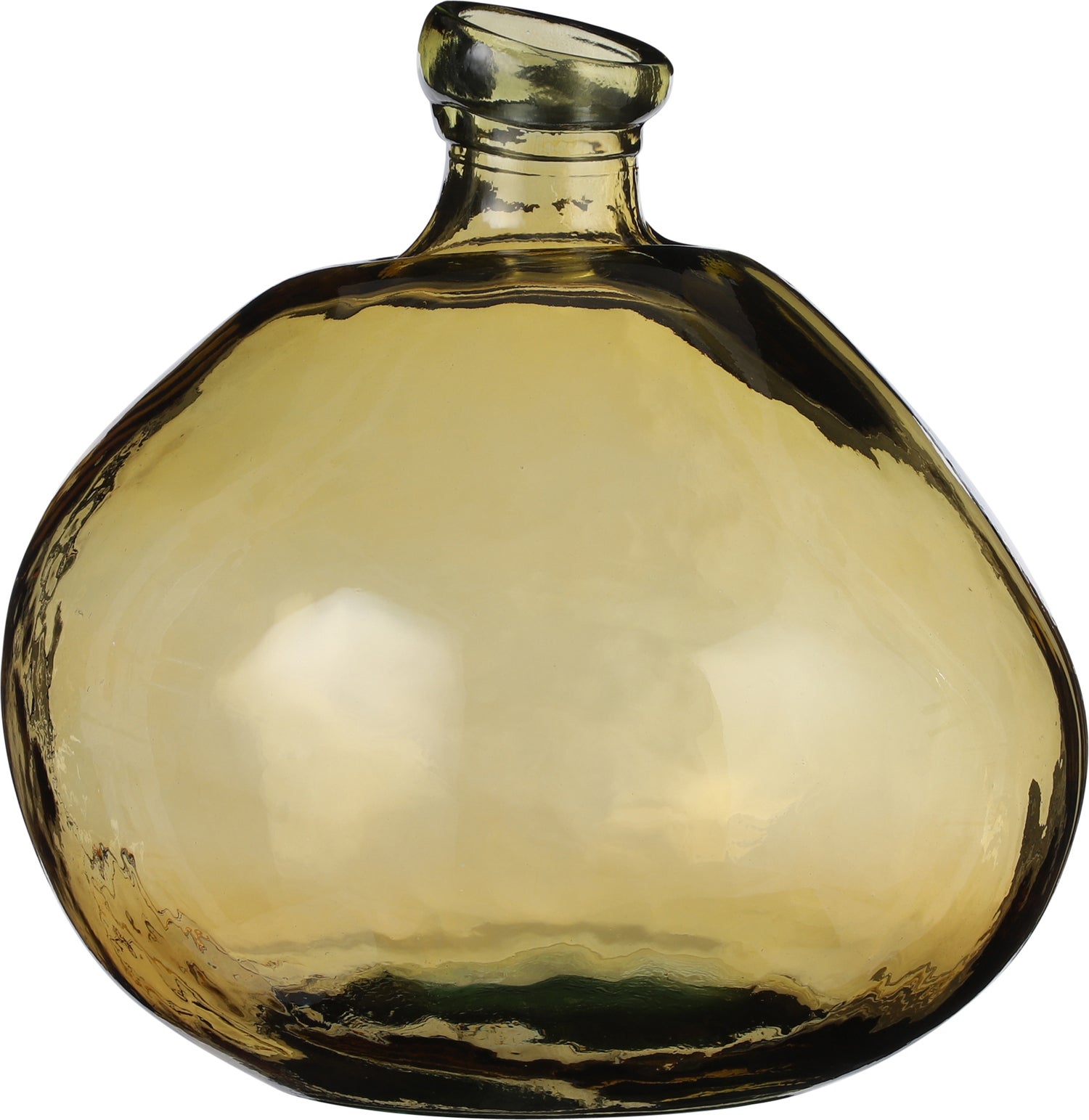 Mica Decorations vaas Organic geel D 26 H 33 cm