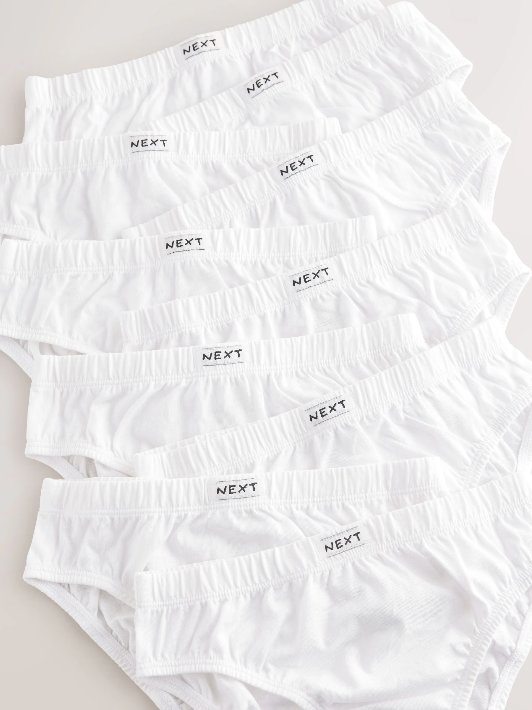 Wit - 100% katoenen slip verpakking van 10 (1,5 - 16 jr)
