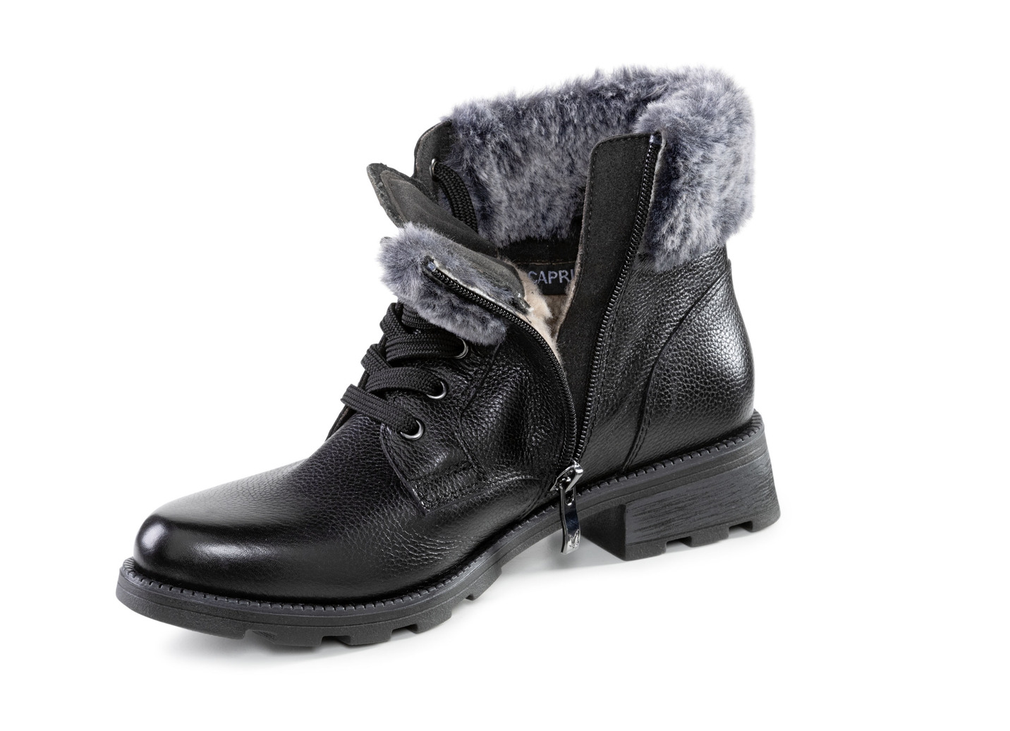 ELENA EDEN Stiefelette mit flauschigem Plüsch-Kragen