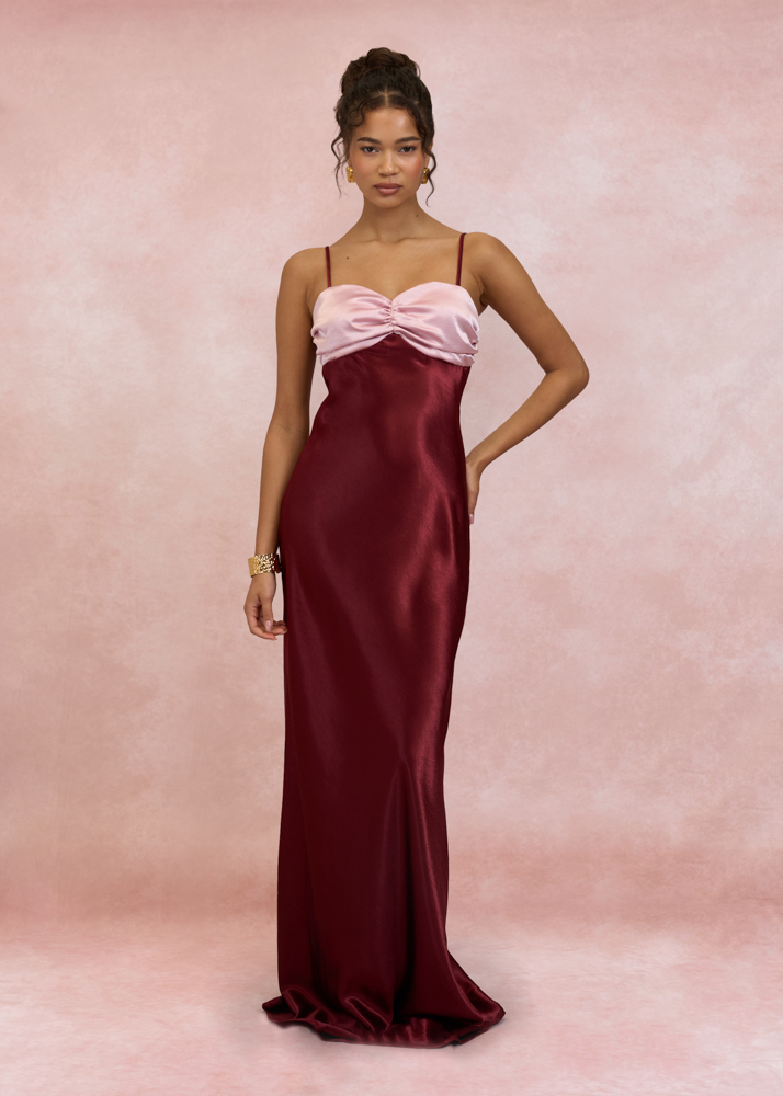 Grace jurk burgundy