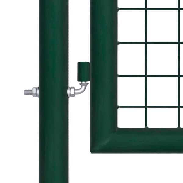 vidaXL Hageport stål 100x125 cm grønn