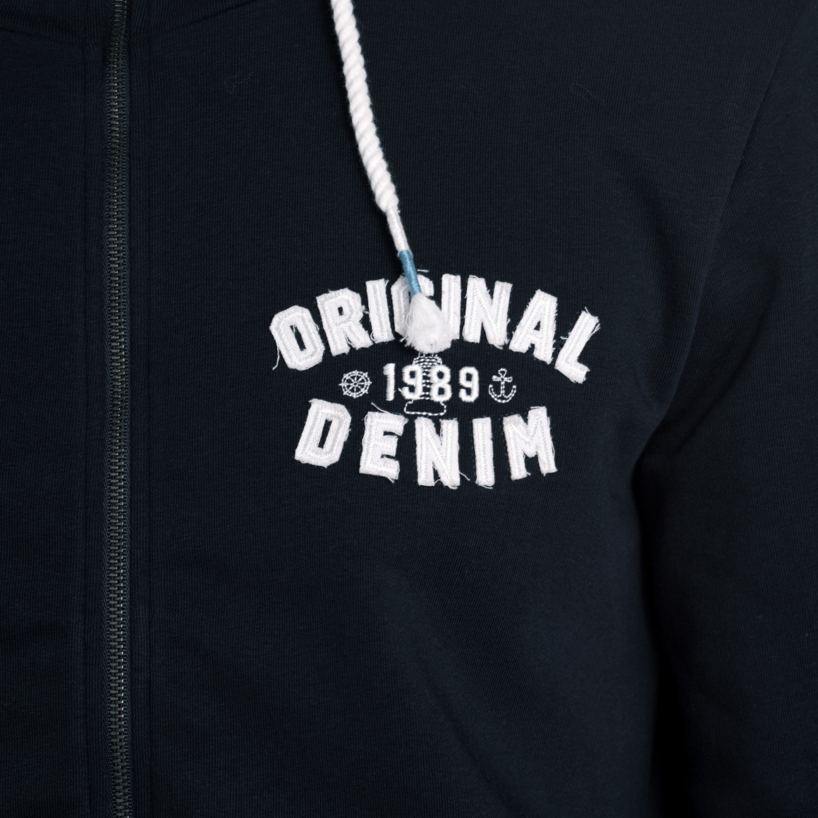 VanVaan Denim Herren Sweatjacke mit Bio-Baumwolle dunkellila