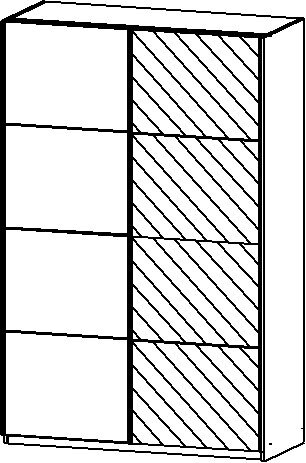 Kleiderschrank GANDRA 136 x 210 cm Sonoma Eiche/Alpinweiß