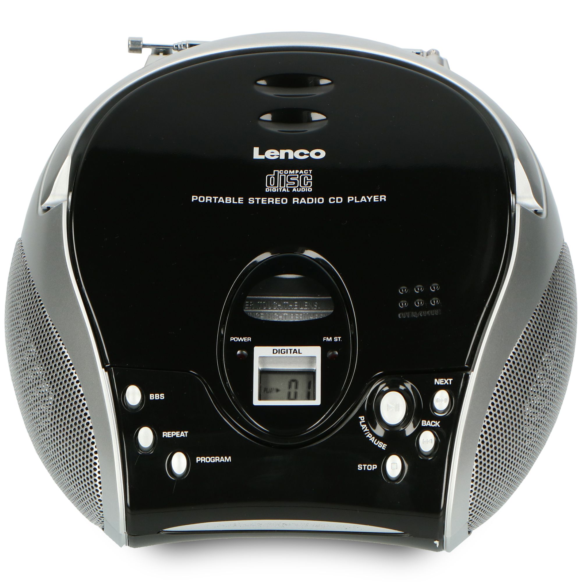 Lenco SCD-24 draagbare FM radio - Black