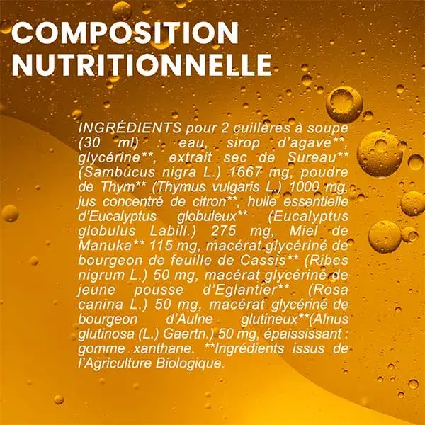Santarome Organic - Xarope para os brônquios e garganta com mel de Manuka orgânico - 125ml