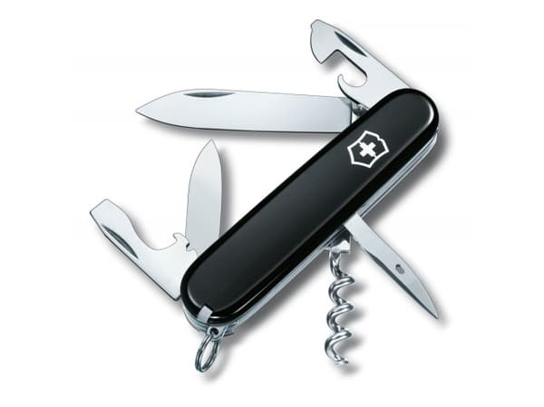 Victorinox Spartan, Klappkniv uten lås, Multiverktøyskniv, Klipp punkt, Rustfritt stål, ABS syntetisk, Sort, Sølv