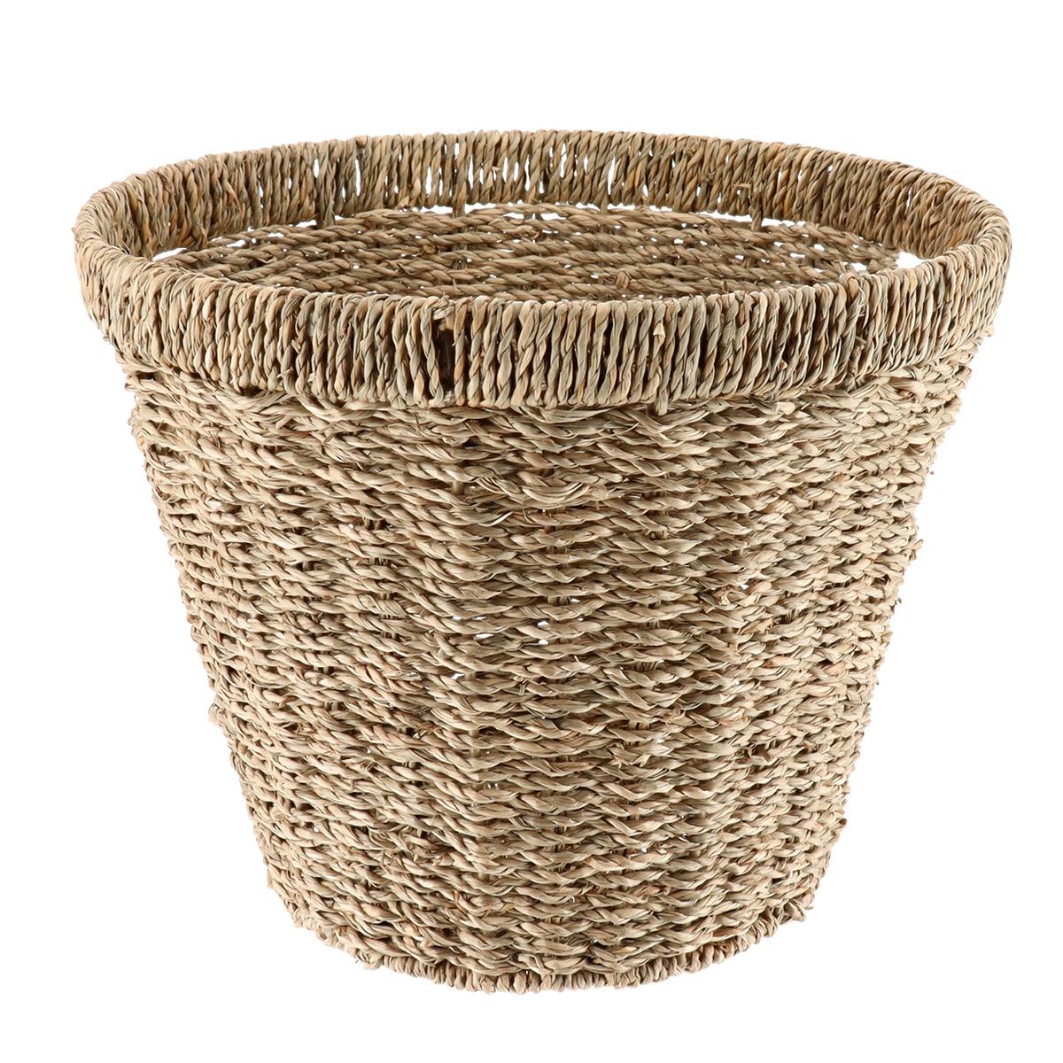 PANIERE RONDE MATIERE VEGETALE 28X23CM NATUREL