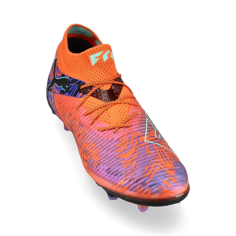 PUMA Future 8 Ultimate AG Creativity - Orange Poppy/Dark Amethyst/Bleu/Noir ÉDITION LIMITÉE