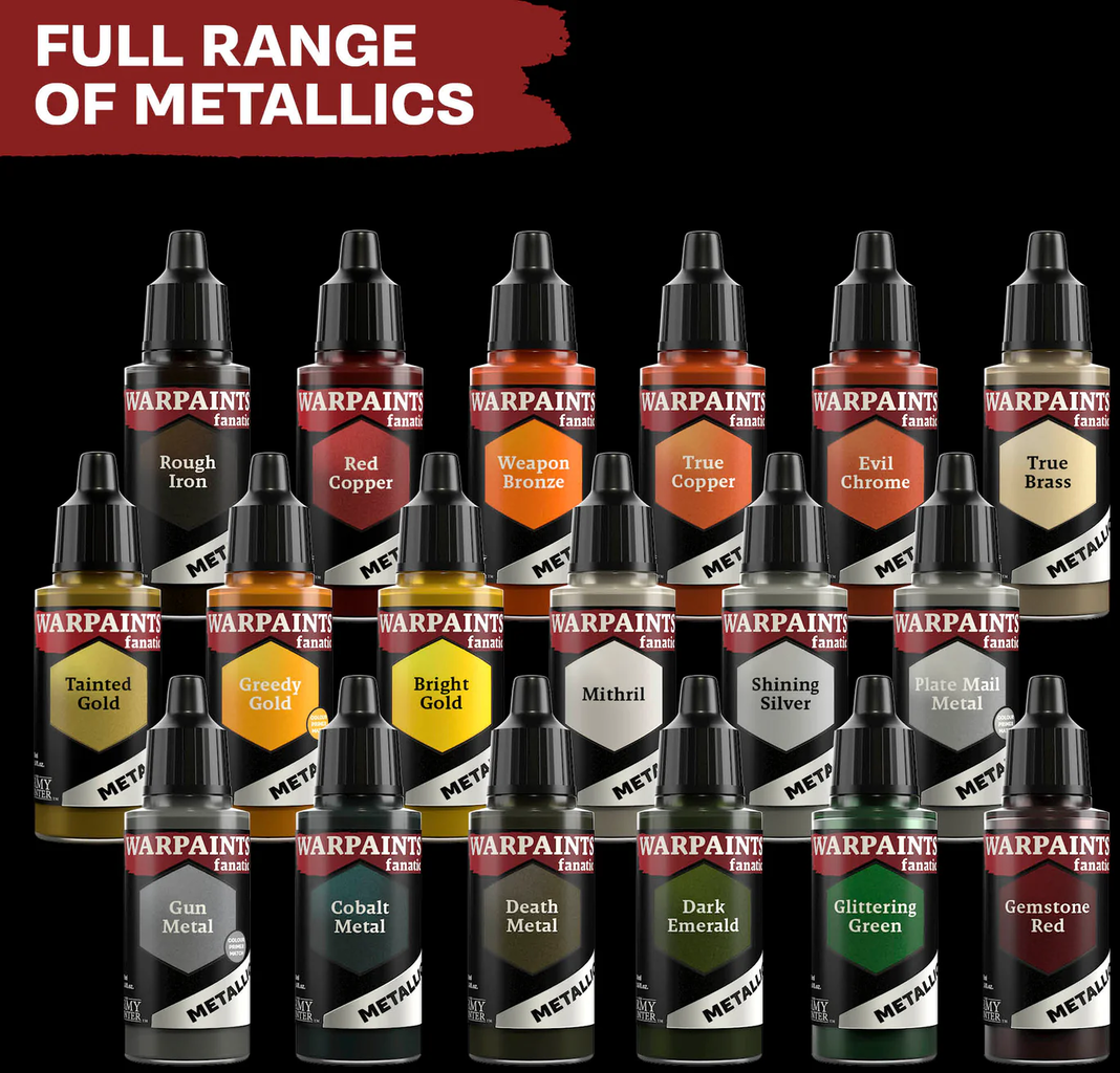 The Army Painter  Warpaints Fanatic Metallic, Bright Gold (18 ml)    Metallische Meisterwerke mit funkelnden Akzenten