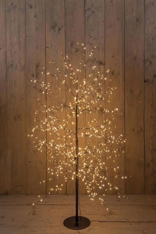 Anna's Collection - Lichtboom - Zwart - 150 cm - Metaal - 1000 LEDs - Warm Wit