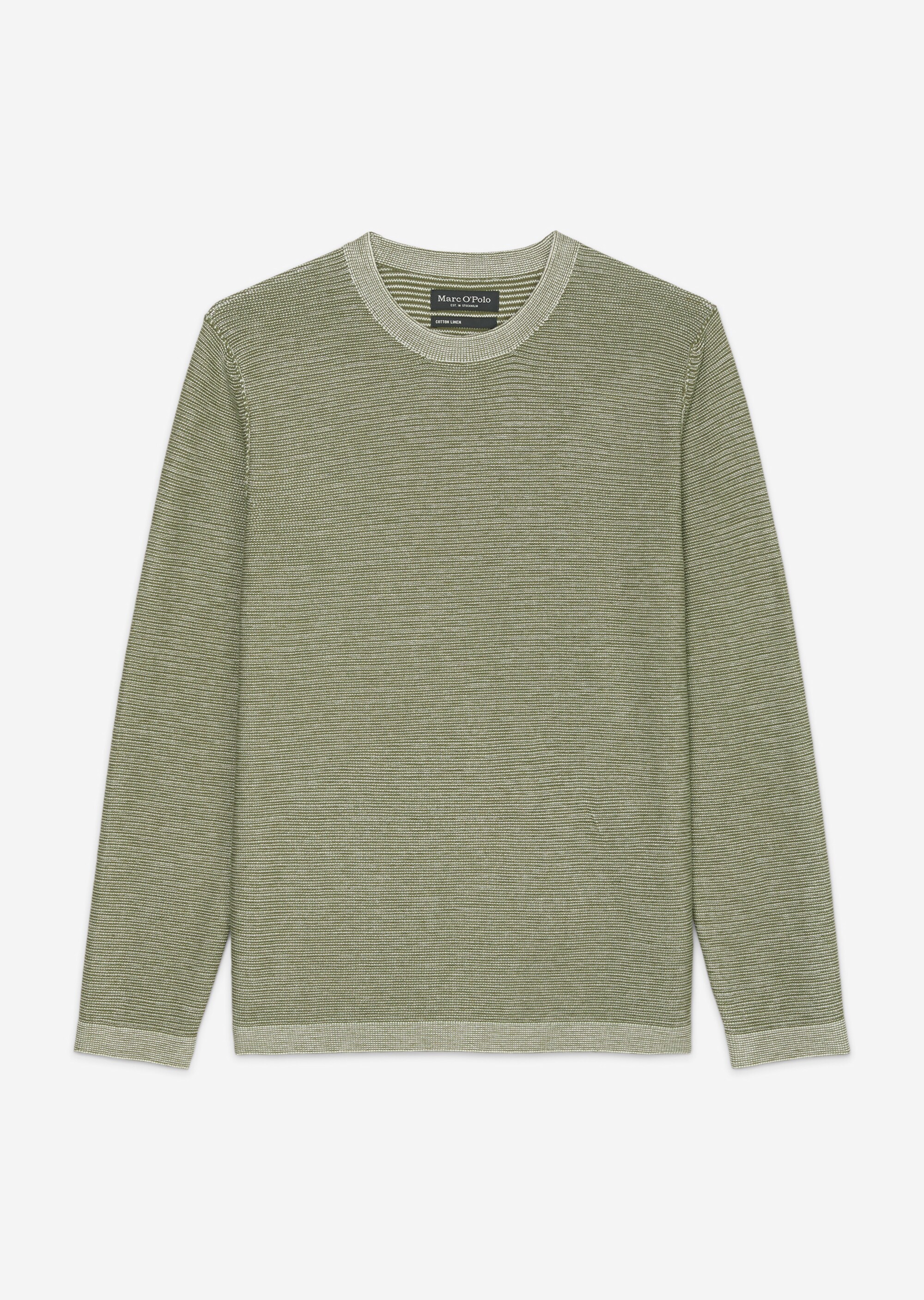 Pullover regular aus Bio-Baumwolle und Leinen
