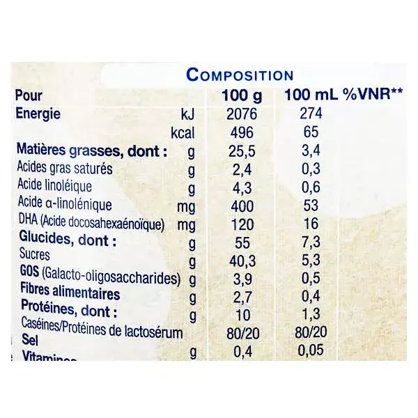 Leite de crescimento orgânico Novalac, 3ª etapa, 800g