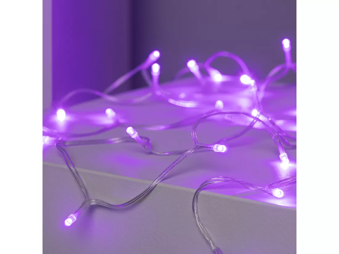 Guirlande LED Extérieure à Piles 5m Rose