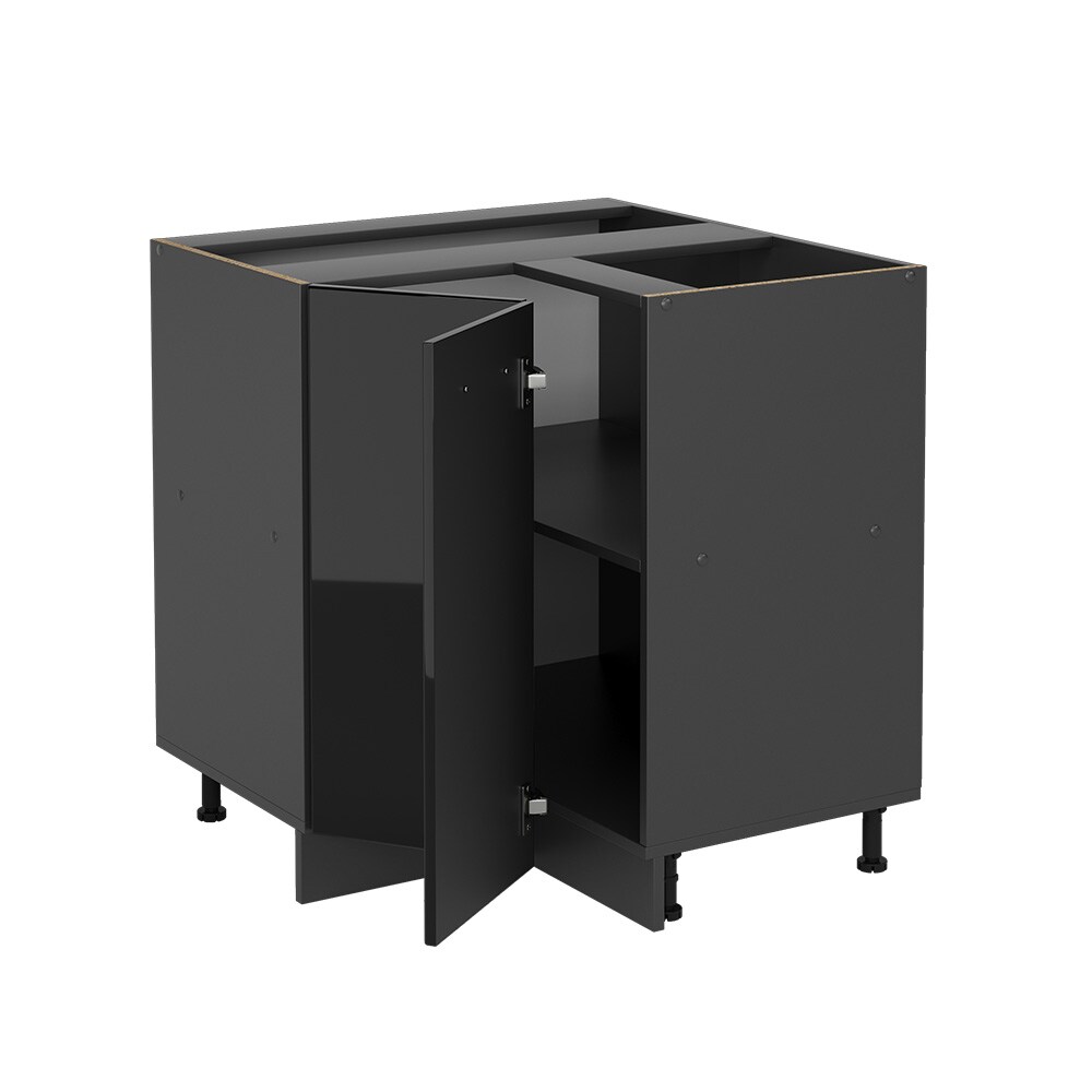 Vicco Eckunterschrank Küchenschrank R-Line Solid Anthrazit Schwarz 87 cm modern