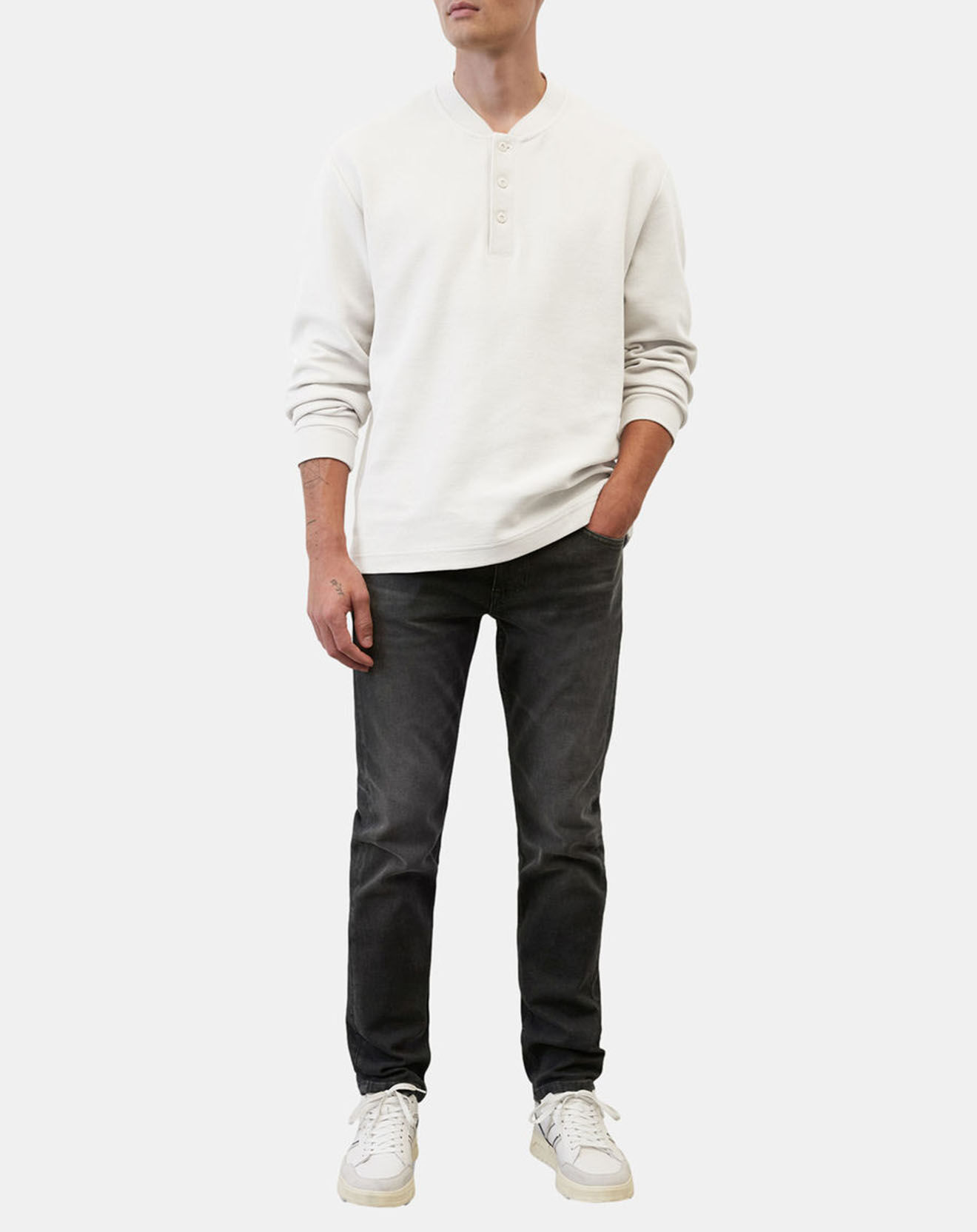 Marc O'Polo Jean droit Sjobo 5 poches gris foncé