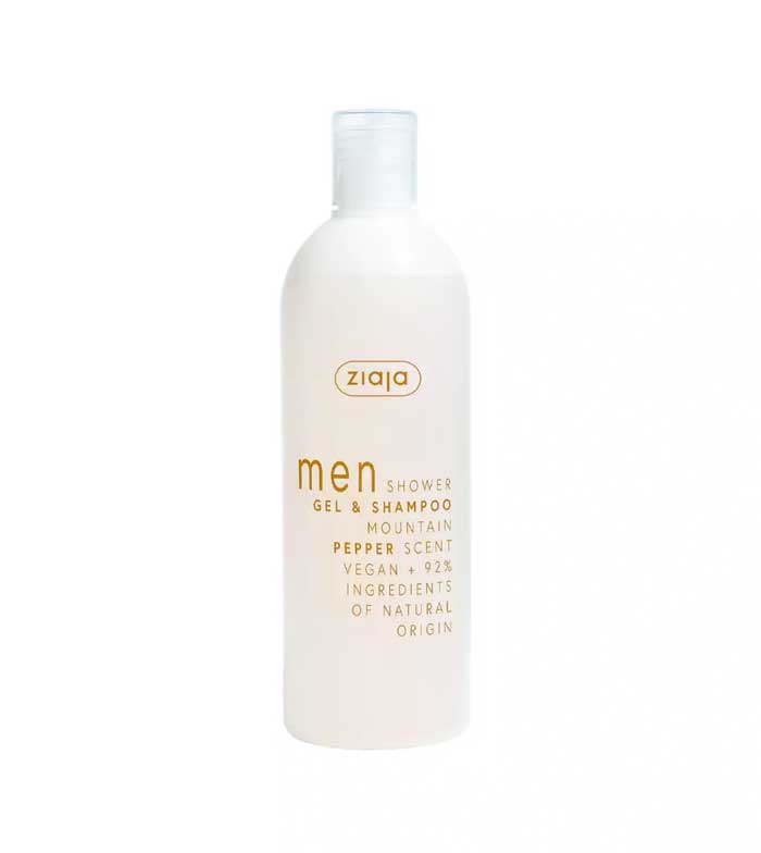 Ziaja - Gel de duche e champô 2 em 1 para homem 400 ml - Mountain pepper