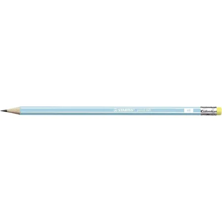Bleistift mit Radiergummi - STABILO pencil 160 in blau - Einzelstift - Härtegrad HB