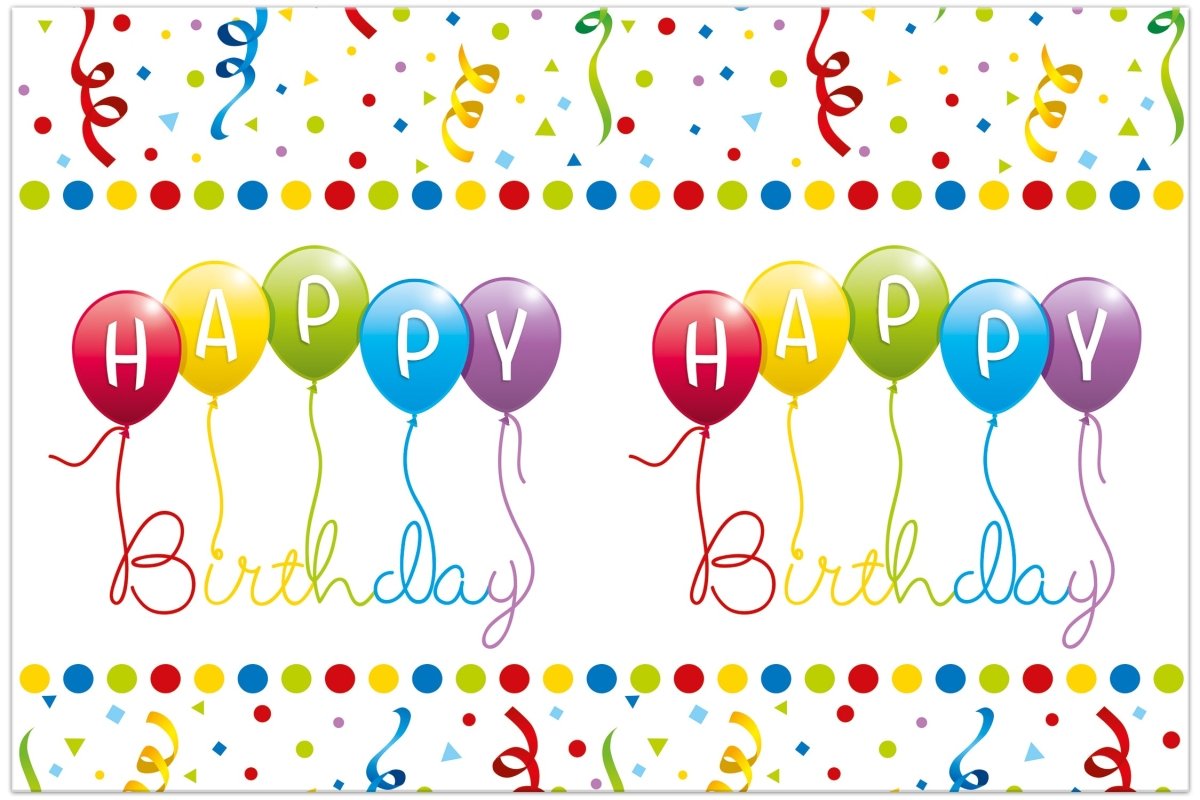 Happy Birthday Tafelkleed Plastic 1,8m