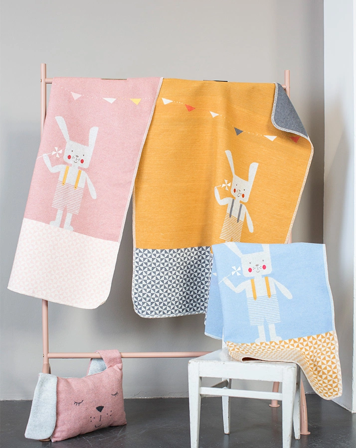 Baby-Decke HASE (70x90) in rosa