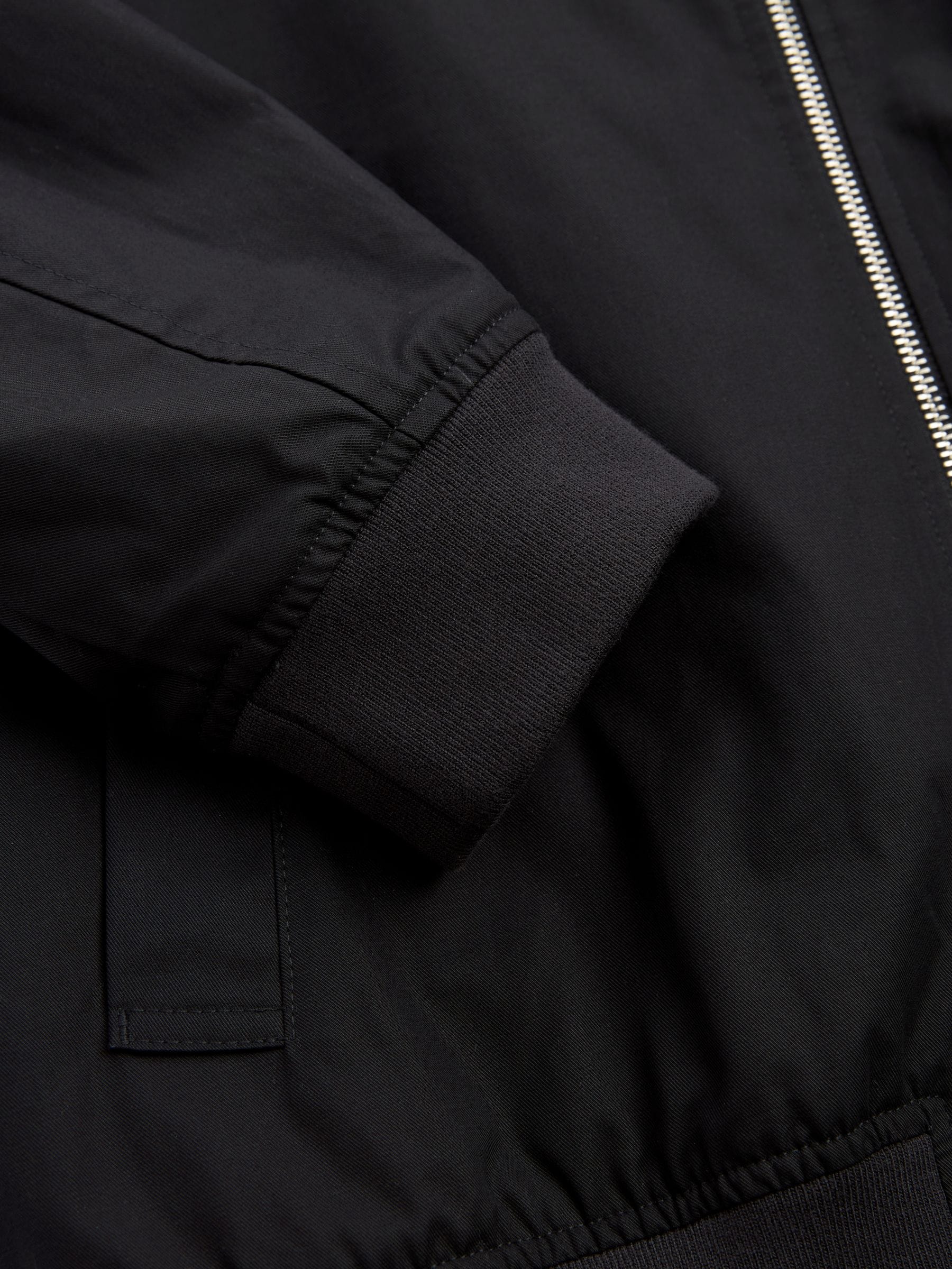 Zwart - Regenbestendig Harrington jack met geruite voering
