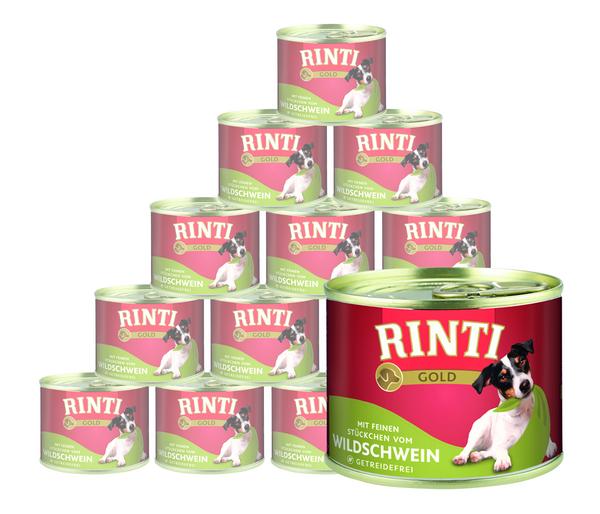 RINTI Gold Nassfutter für Hunde, 12 x 185 g