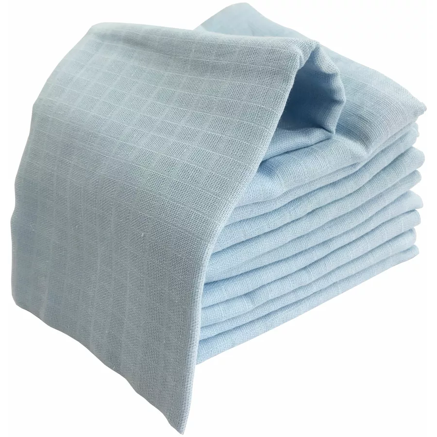 M.M.C. Mullwindel 10 PACK Unifarben 80x70 cm Mulltücher 10 Blau