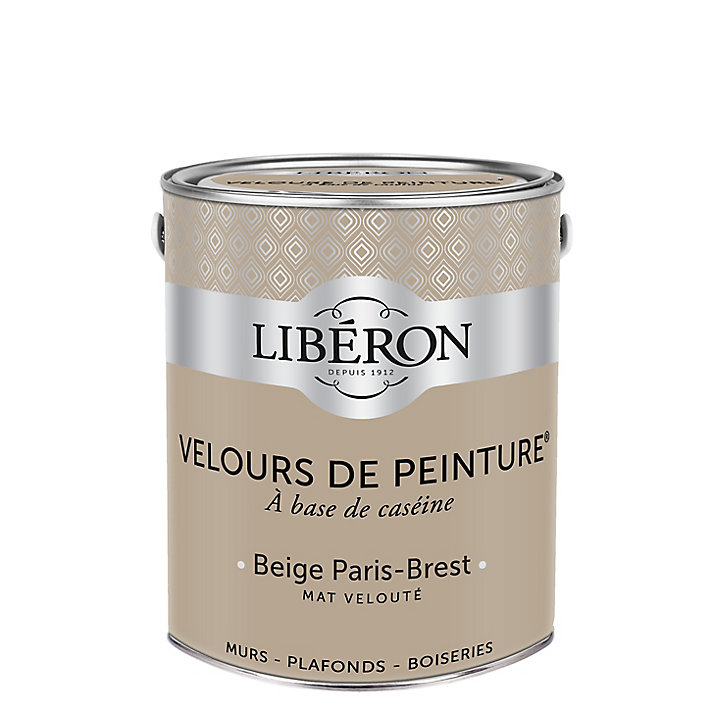 Peinture murs, plafonds et boiseries Velours de peinture beige paris-brest Libéron 2,5L